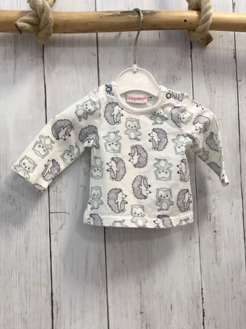 Liegelind  Langarmshirt  Gr. 50  weiß Igel Eulen 