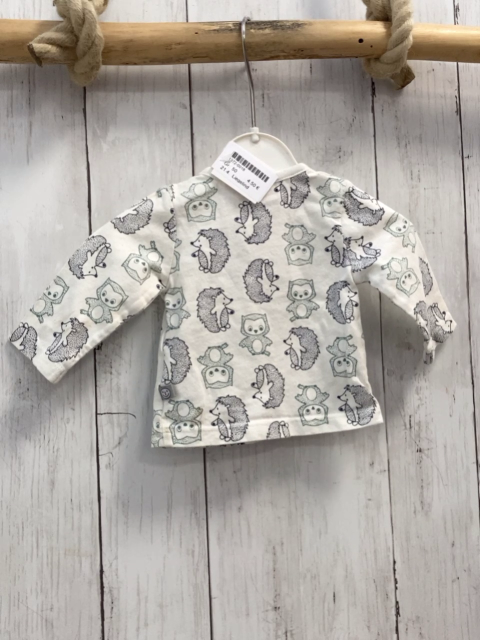 Liegelind  Langarmshirt  Gr. 50  weiß Igel Eulen 