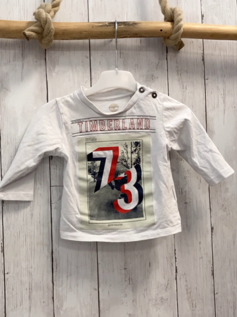 Timberland  Langarmshirt  Gr. 74  weiß Straßenbild mit Schrift 