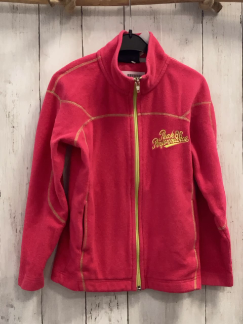 Peak Performance  Fleecejacke Gr. 128  pink gelbe Nähte + Reißverschluss 
