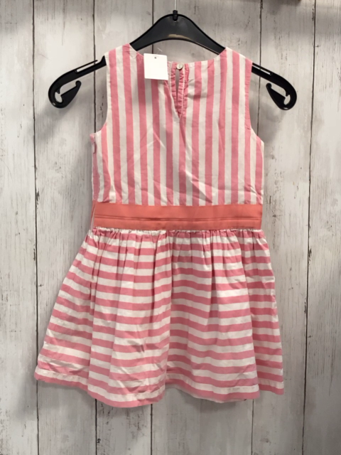   Kleid  Gr. 98  rosa weiße Streifen Gürtelband mit großer Schleife 