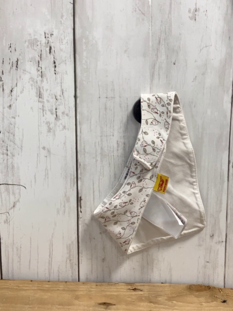 Steiff  Halstuch weiß Blätter Vögel 