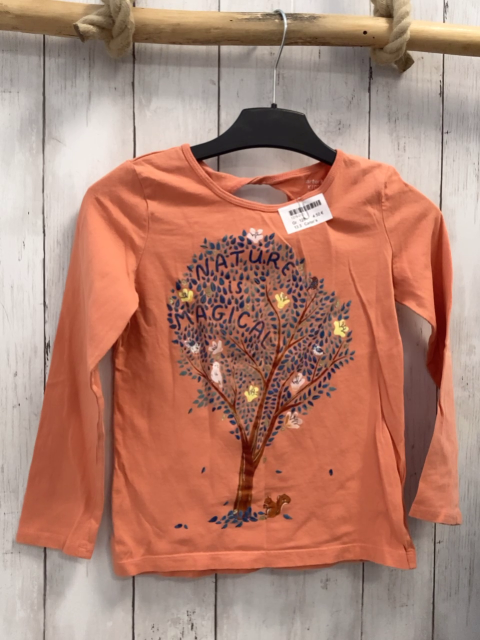 Carter´s  Langarmshirt  Gr. 128  orange bunter Baum it Vögeln Blüten Glitzerblättern 