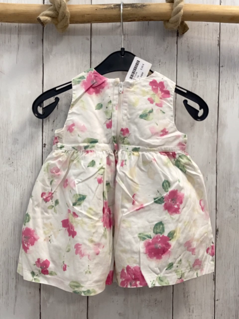 H&M Kleid Gr. 74  weiß pink grün Blumen