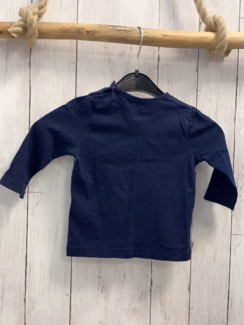 Esprit  Langarmshirt  Gr. 80  blau silber Glitzerschrift 