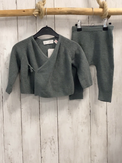 2tlg Zara  Pullover + Leggings  Gr. 74  grau Strick