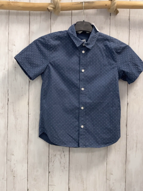 H&M  Sommerhemd  Gr. 128  grau weiße Punkte 