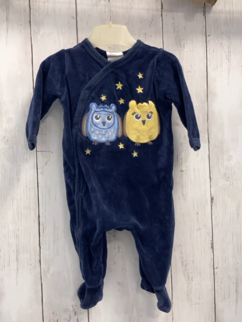 H&M Schlafanzug Gr. 56  blau Nicky Eulen