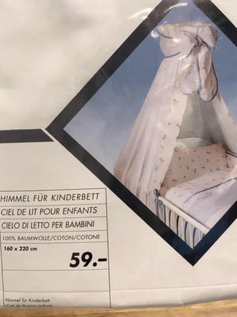 neu Himmel für Kinderbett Gr. 160x220  weiß Mäuse NP 59€