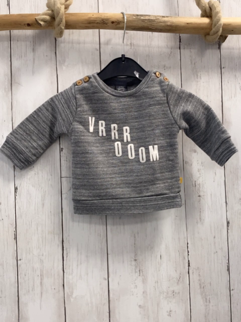  Pullover Gr. 62  grau weiße Schrift