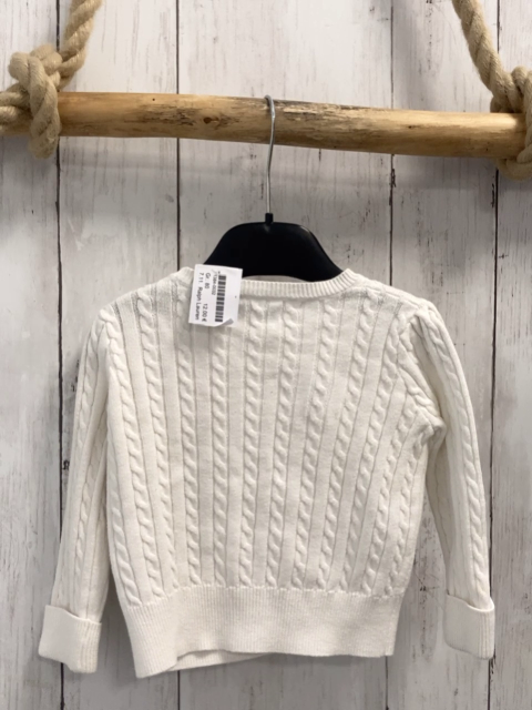 Ralph Lauren Strickjacke Gr. 80  weiß Strick Zöpfe