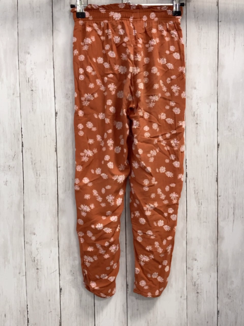 H&M  Hose  Gr. 134  rotbraun Blumen Gummizugbund mit Kordel