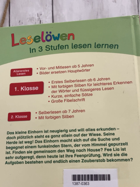 Leselöwen  Buch Einhorn- und Feengeschichten 