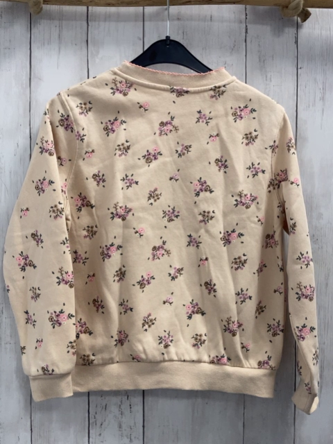 H&M  Pullover  Gr. 134/140  beige Blumen 