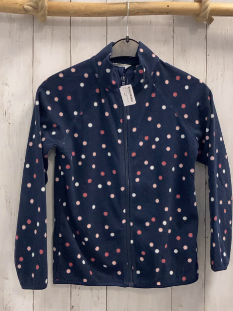 H&M  Fleecejacke  Gr. 134/140  blau bunte Punkte 