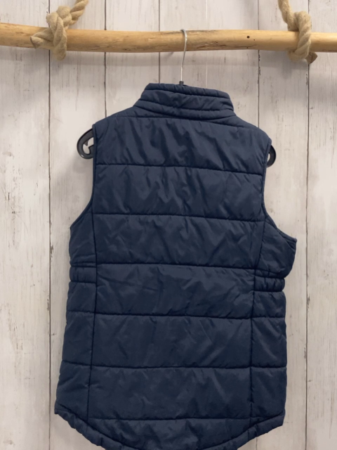   Weste  Gr. 134/140  blau rosa Futter mit weißen Pferden 