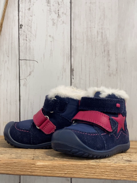 neu Elefanen  Schuhe  Gr. 19  blau pink Stern Klettverschluss + Nähte gefüttert 
