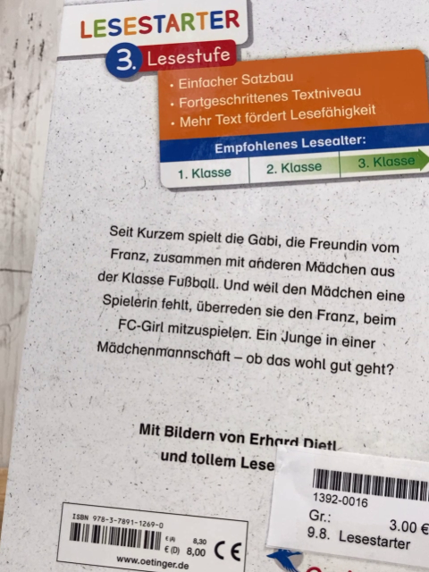 Lesestarter  Buch Fußballgeschichten von Franz 