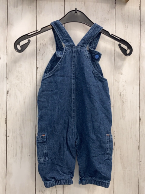   Latzhose  Gr. 62  blau Jeans gefüttert Papagei 