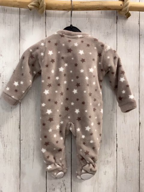 Orsolino  Strampler  Gr. 62  grau Plüsch weiß braune Sterne 