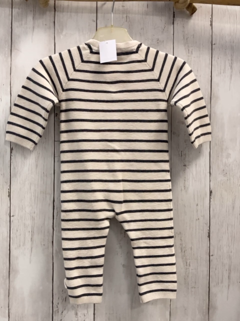   Overall Gr. 68  creme graue Streifen Strick 