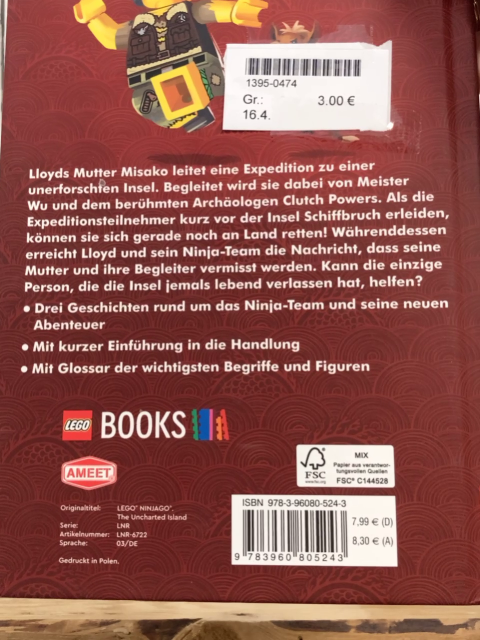   Buch Ninjago Die Insel der Geheimnisse 