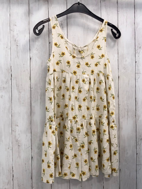 Zara Kleid  Gr. 152  beige gelb braune Blumen 