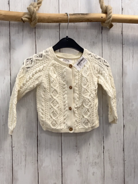  Strickjacke  Gr. 74  creme Lochmuster 