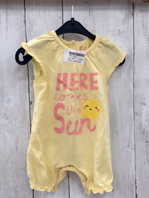 Little Ones  Playsuit  Gr. 56  gelb Sonne pink Schrift 