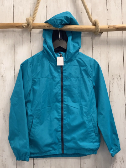  Regenjacke Gr. 146  petrol blauer Reißverschluss