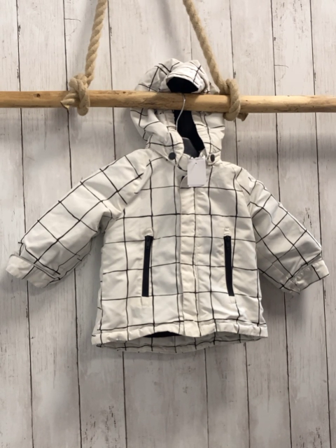 H&M Jacke Gr. 80  weiß schwarze Karos