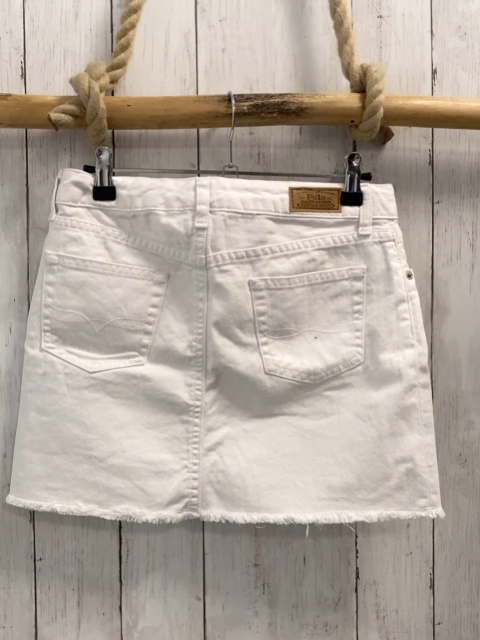 Ralph Lauren  Rock Gr. 158/164  weiß Jeans Fransensaum 