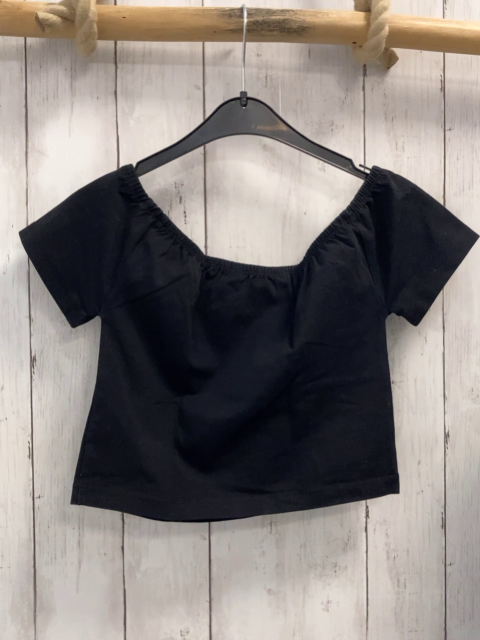 Calvin Klein Jeans  T-Shirt  Gr. 152  schwarz weiße Schrift bauchfrei 