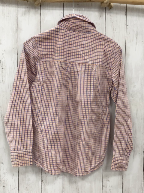 Benetton Hemd  Gr. 140  weiß orange blau kariert 