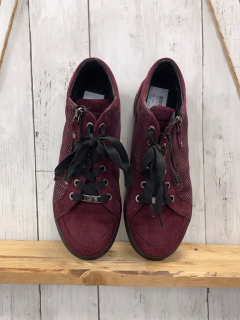 Ara  Boots  Gr. 39  weinort mit silber Punkten schwarze Schnürsenkel 