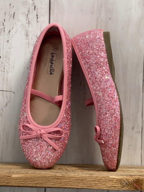 neu Barbarella  Schuhe  Gr. 34  rosa mit Glitzersteinen Schleife 