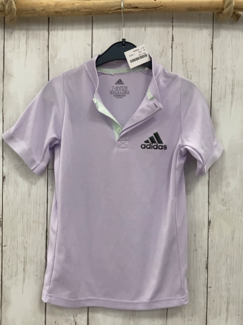 Adidas  Sportshirt  Gr. 128  lavendel Polokragen