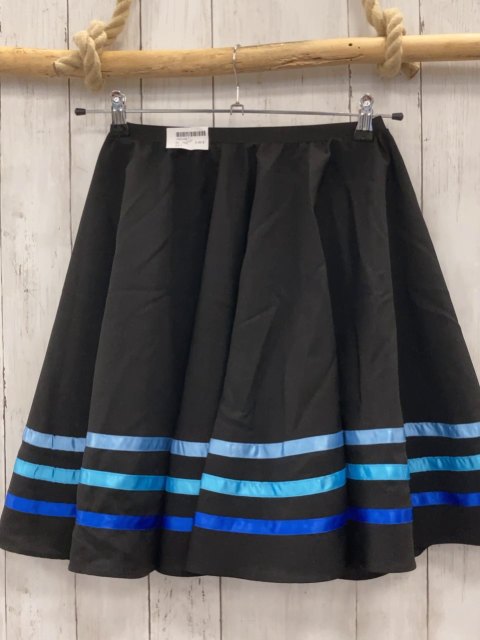   Rock Gr. 152  schwarz  + hellblau türkis blaue Streifen 