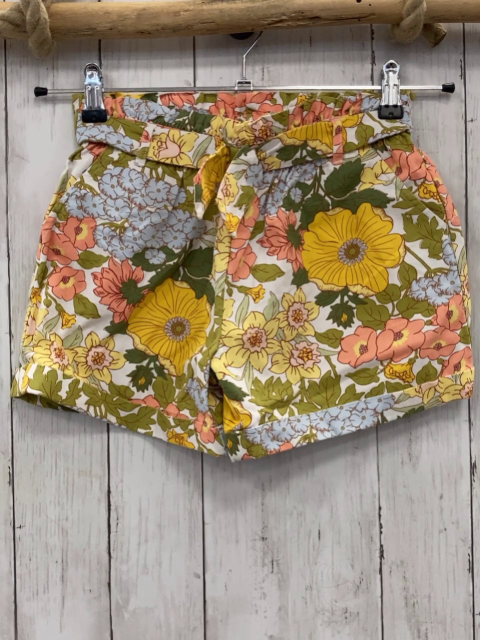 Janie et Jack  Shorts  Gr. 128  weiß bunte Blumen Gürtel