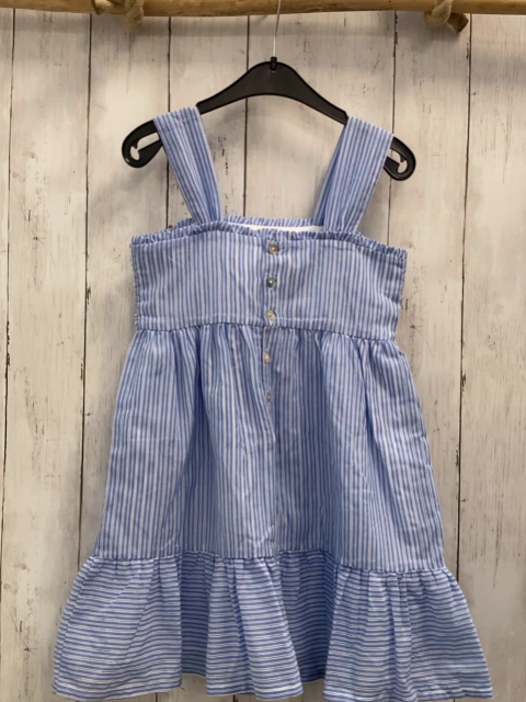 Mayoral  Kleid  Gr. 128  blau weiße Streifen große Schleife 