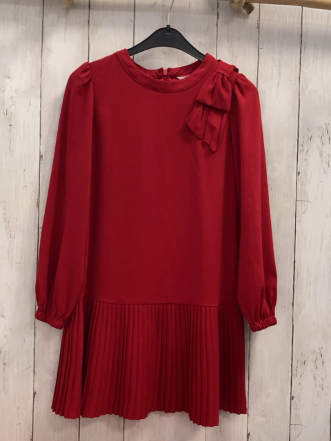 Mayoral  Kleid  Gr. 140  rot Schleife crincled Rock