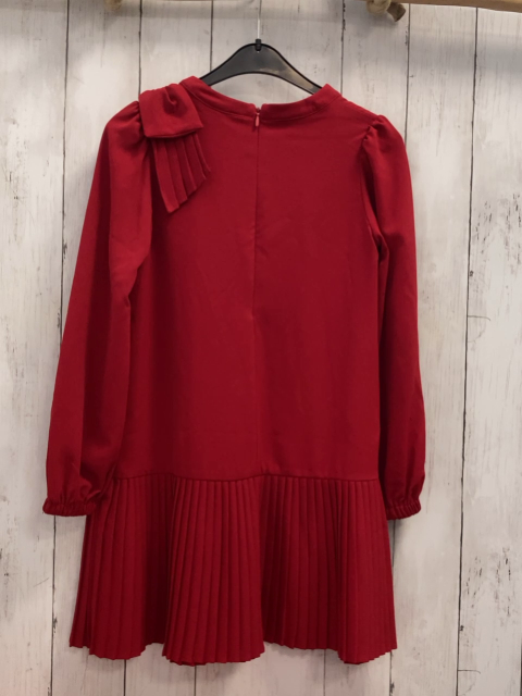 Mayoral  Kleid  Gr. 140  rot Schleife crincled Rock