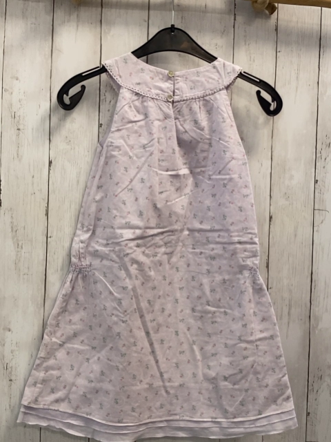 jacadi  Kleid  Gr. 128  flieder Blumen bunte Ziernähte 