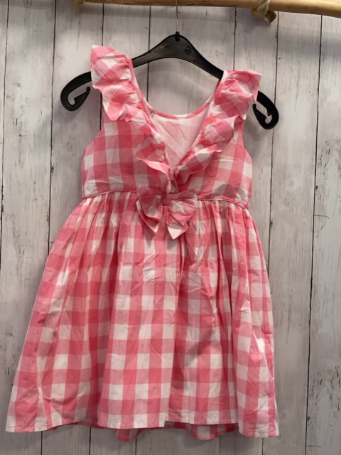 Tommy Bahamas  Kleid  Gr. 128  pink weiß kariert Rüschenkragen weißer Unterrock