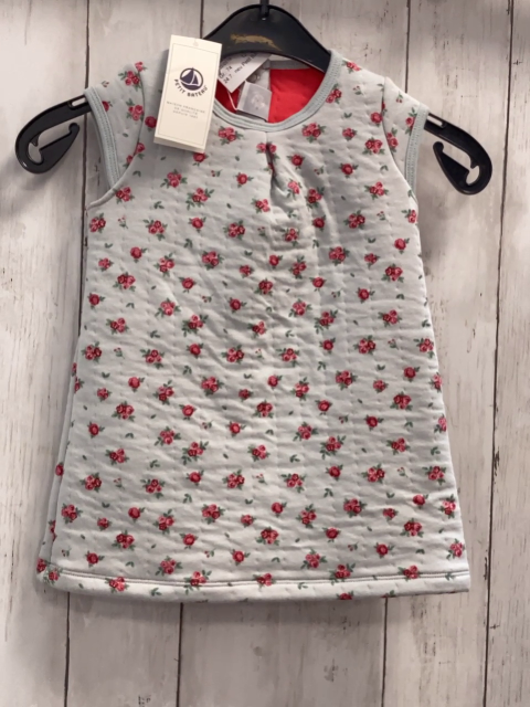neu Petit Bateau  Kleid  Gr. 74  hellblau Blumen gefüttert NP 39,90 € Outletpreis 27,90 € 