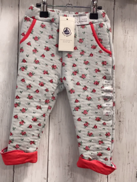 neu Petit Bateau  Jogginghose  Gr. 74  hellblau Blumen gefüttert NP 34,90 € Outletpreis 24  € 
