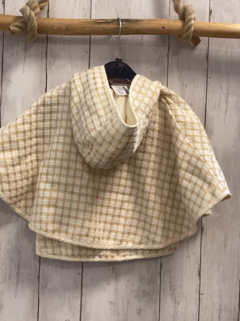 neu Sergent Major  Poncho inclusve Weste  Gr. 86/92  creme golden glitzer kariert NP 39,99€ 