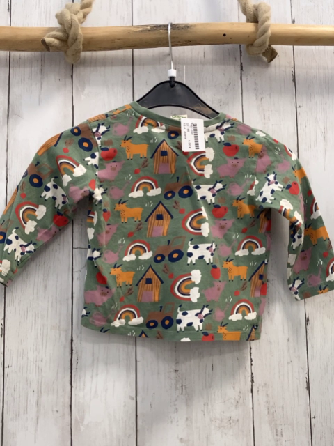 Alana  Langarmshirt Gr. 86  kiwi Bauernhoftiere Früchte Bögen ua 