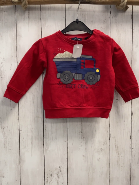 Blue Seven  Pullover  Gr. 74  rot Lastwagen 