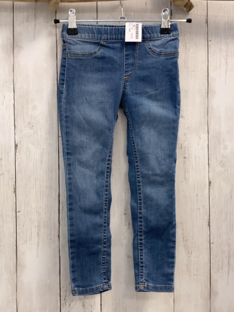 H&M  Jeggings  Gr. 104  blau Jeans orange Nähte 